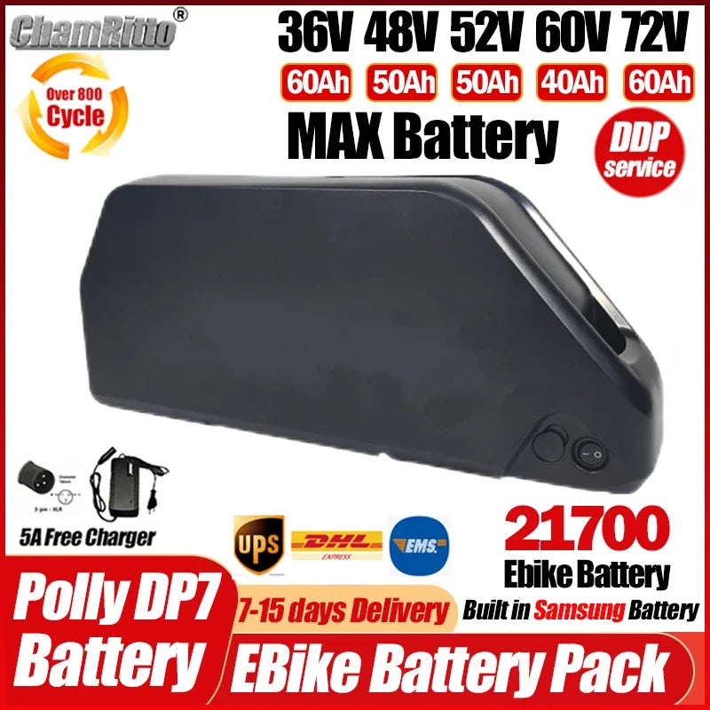 ChamRider 2000W 3000W E-Bike Conversion Kit Battery