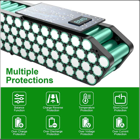 ChamRider High Capacity Lithium Ion Battery Spec Label