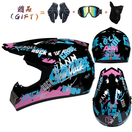 Children motocross safety helmet