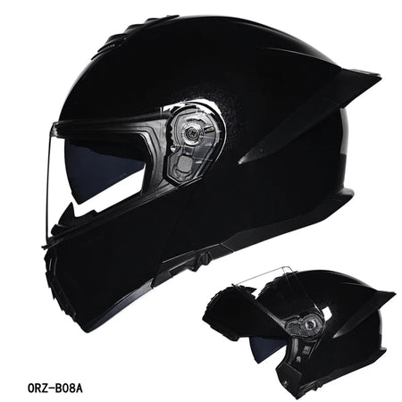 Clear night vision dual shield bike helmet