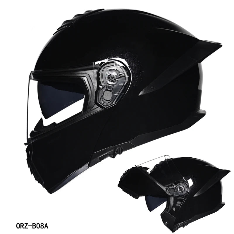 Clear night vision dual shield bike helmet