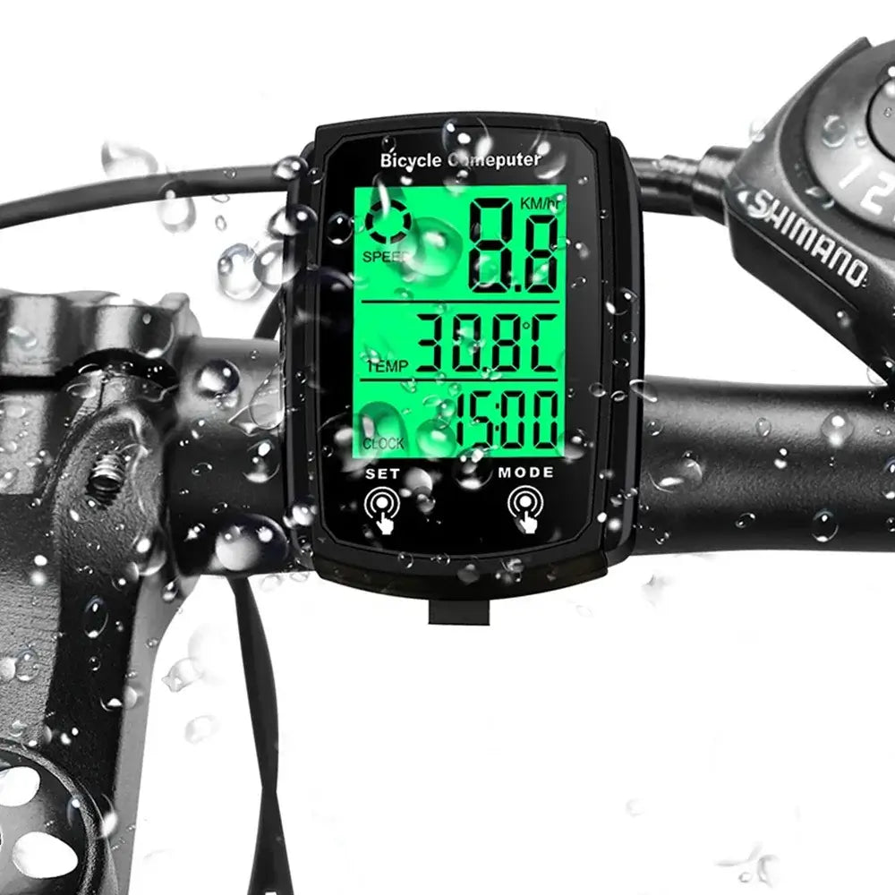 Close-up of JOYCUNE QX247 smart touch sensitive bicycle computer screen