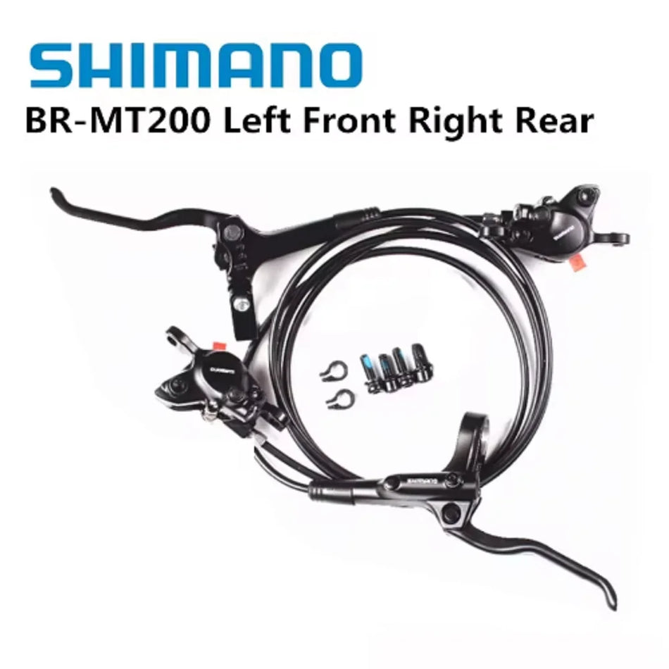 Close-up of Shimano BL-MT200 aluminum alloy hydraulic brake lever for MTB.