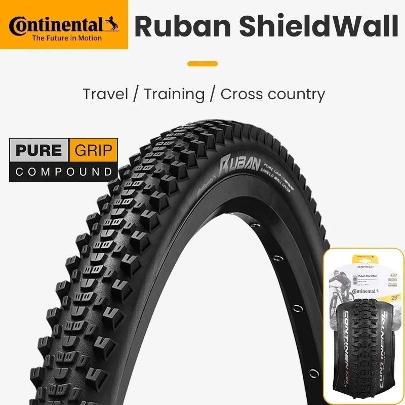 Close-up of UGNE Continental Ruban 29x2.10 and 29x2.30 tread pattern