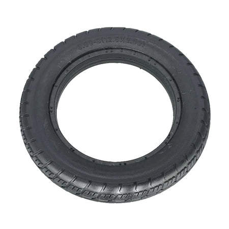 Close-up of puncture-proof tread on UGNE solid tire