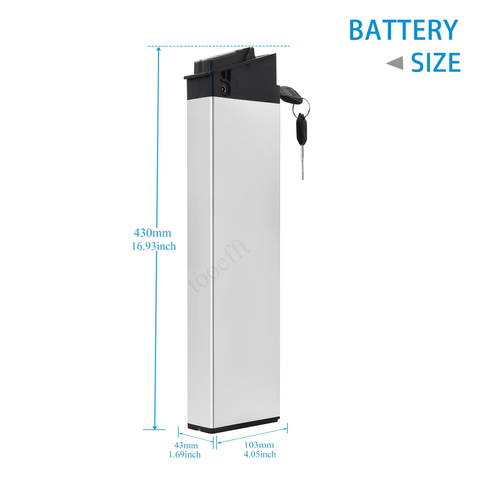 Close-up view of DCH-006 e-bike battery discharge port and charging socket