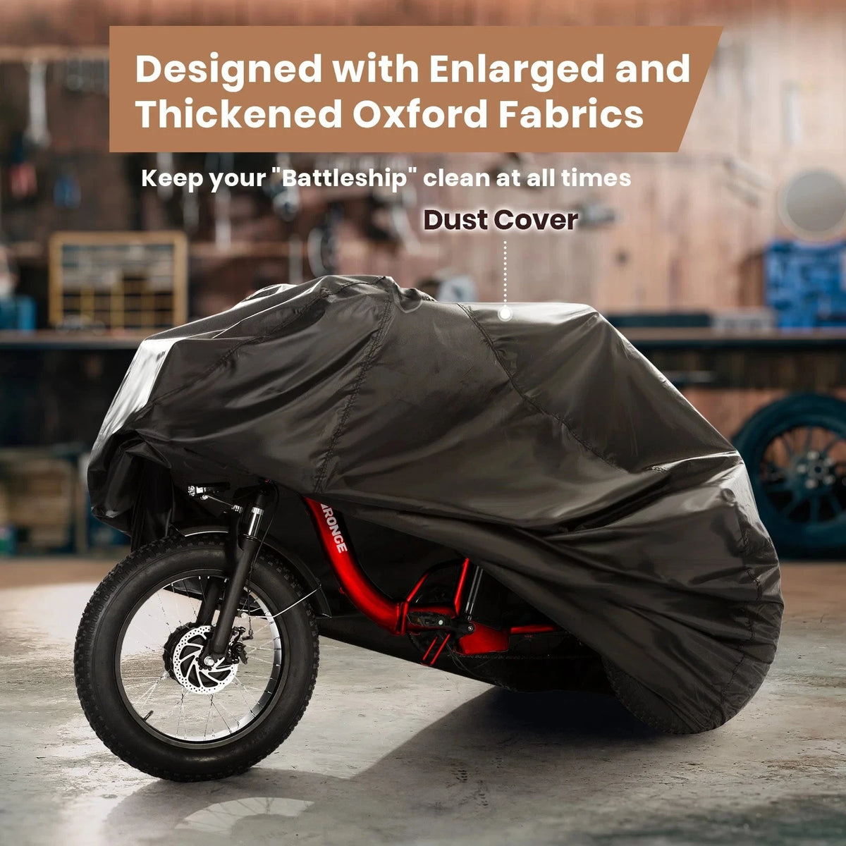 Close-up view of the 1200W motor and pedals.