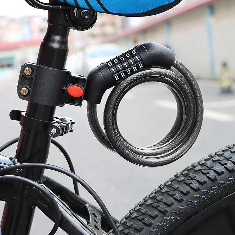 Combination Bike Lock with Steel Cable