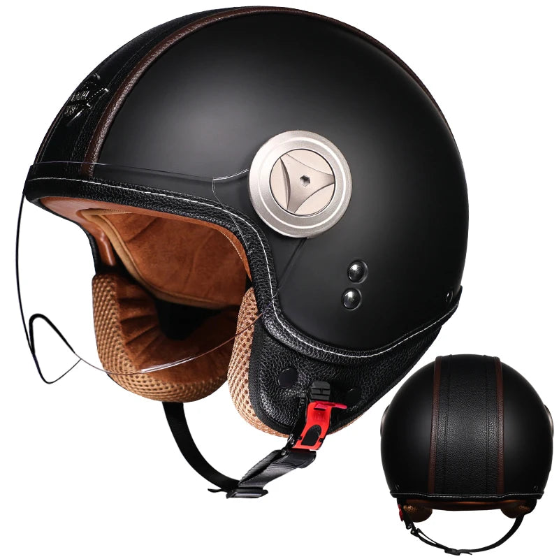 Comfortable 3/4 open face motorcycle helmet