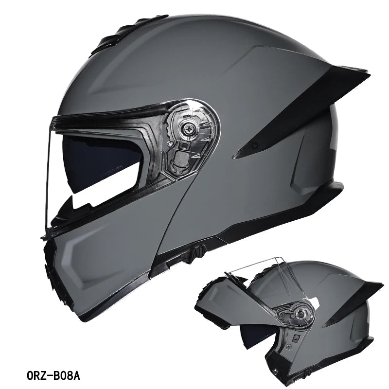 Comfortable long ride flip up helmet