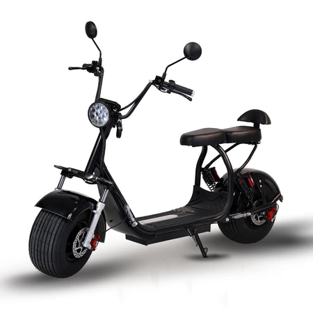   HS2 2000W Electric Scooter – 60V 20Ah Lithium Battery, LCD Display, Dual Suspension, Front & Rear Disc Brakes (8-Inch Tire)