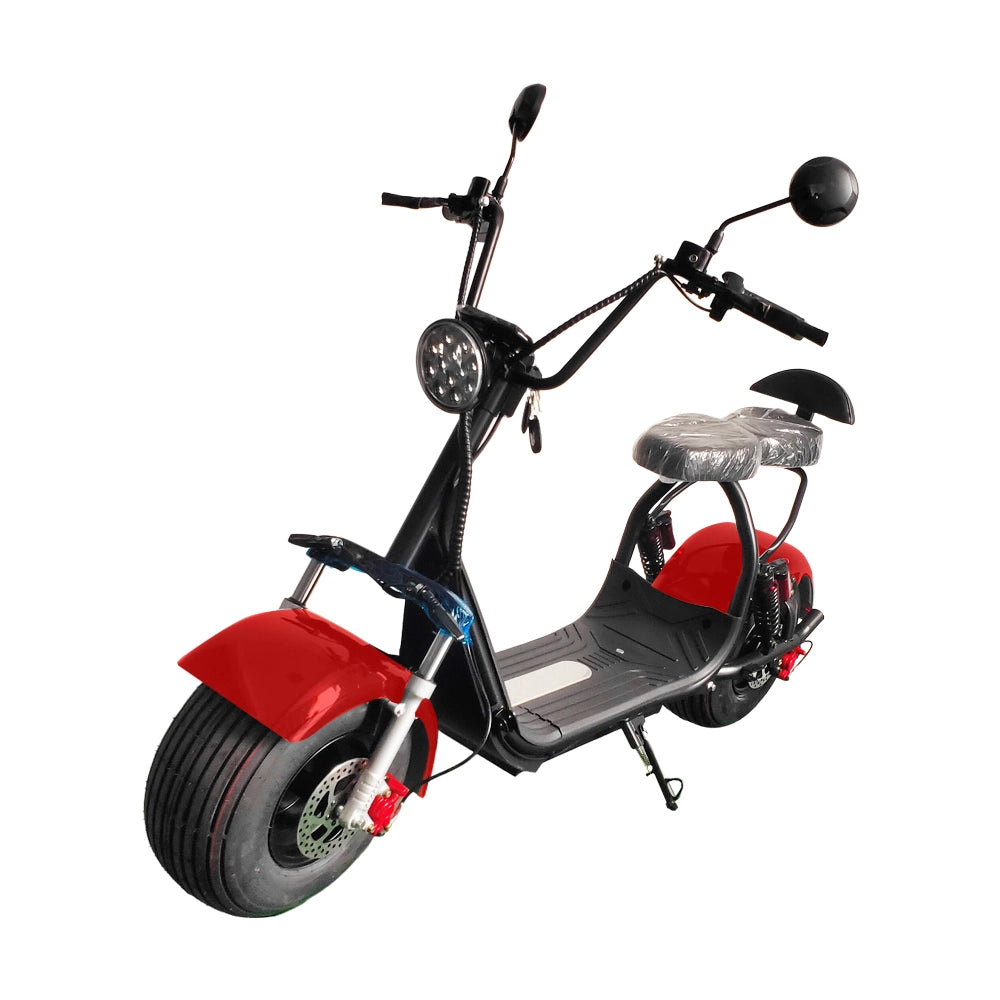   HS2 2000W Electric Scooter – 60V 20Ah Lithium Battery, LCD Display, Dual Suspension, Front & Rear Disc Brakes (8-Inch Tire)