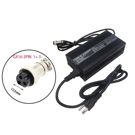 42V 10A Smart Lithium-Ion Battery Charger with Aluminum Case 37V 10S Battery for E-Bike & Balance Car
