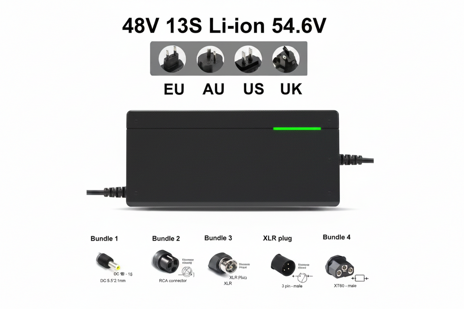 Compact USB-C powered intelligent fast charger for rechargeable lithium-ion cells