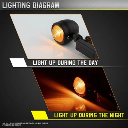 Compact motorcycle LED turn signal lights