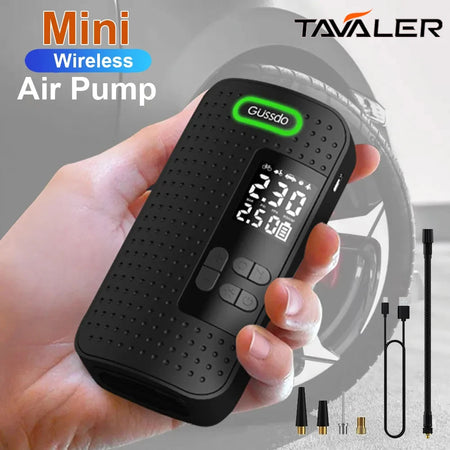 Compact tire inflator with accurate PSI display