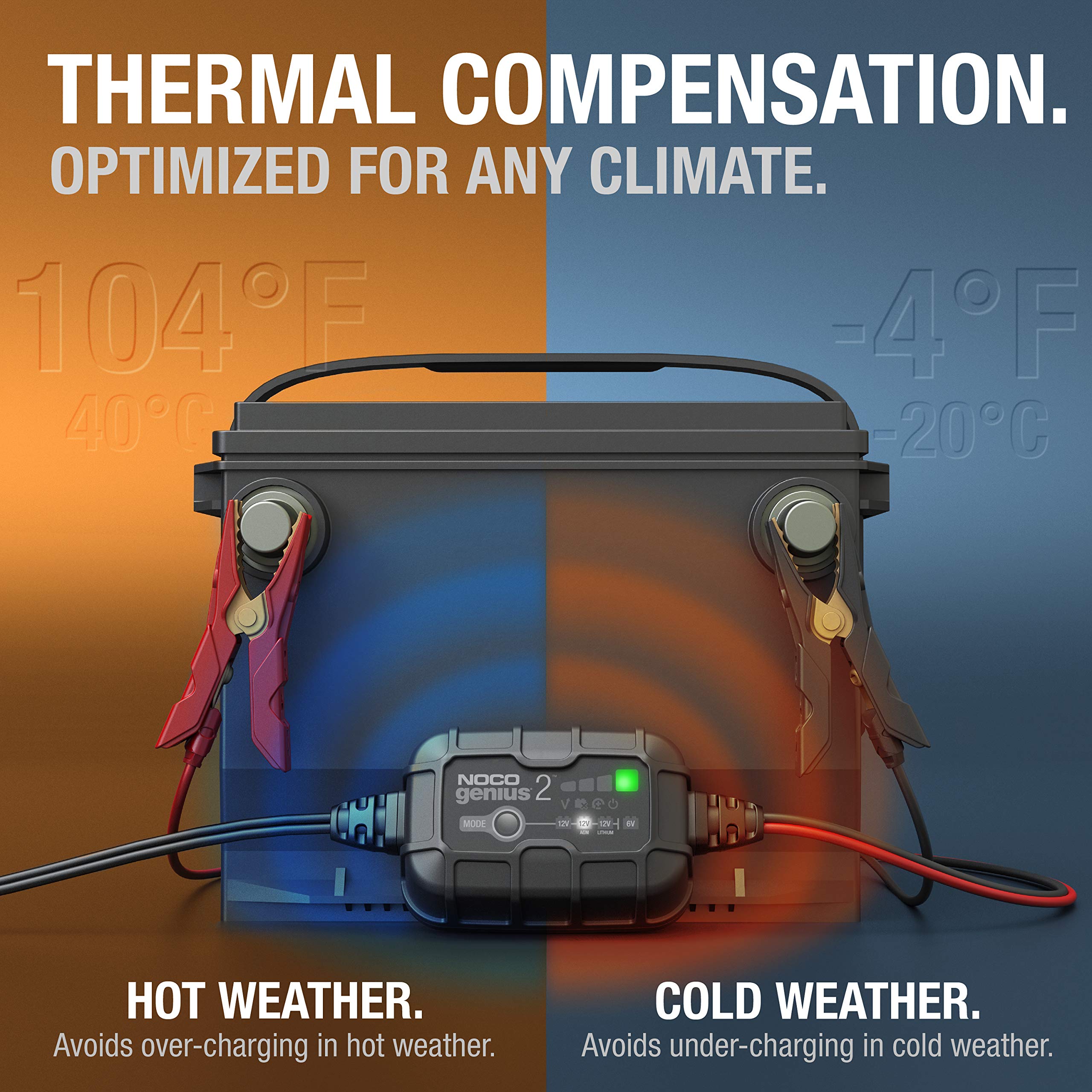 Compact trickle charger with desulfator function