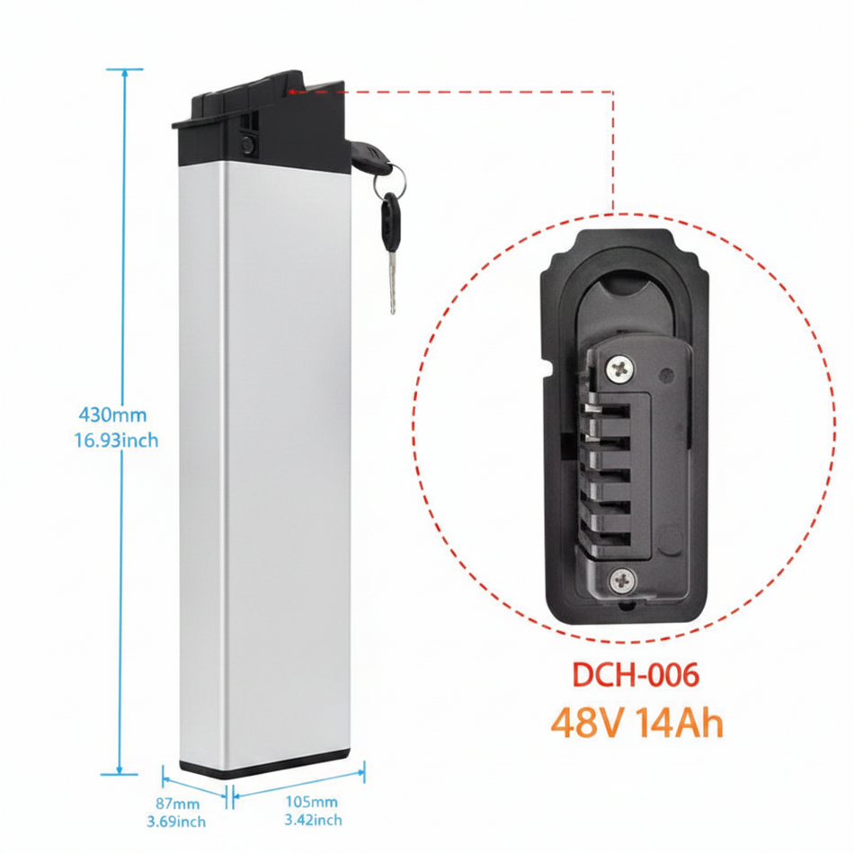Lectric XP Step-Thru 1.0 / 2.0 Replacement Battery (48V 14Ah/10.4Ah)