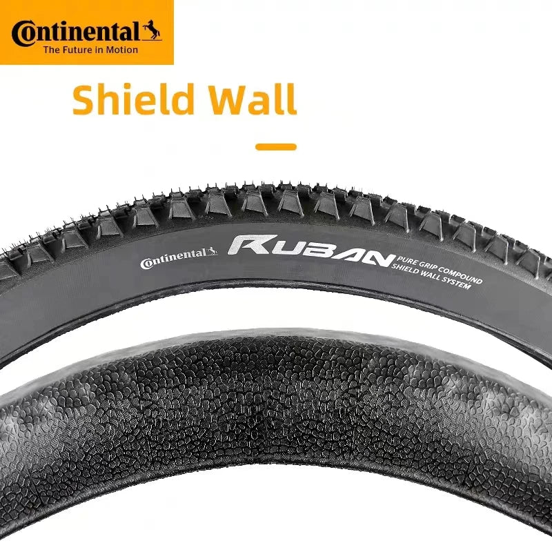 Continental Ruban foldable MTB tire showing tread depth