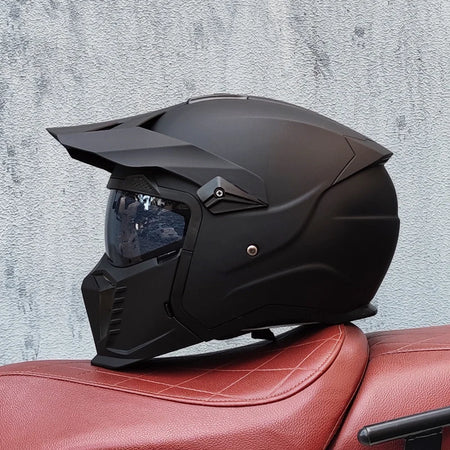 Convertible open and full face helmet