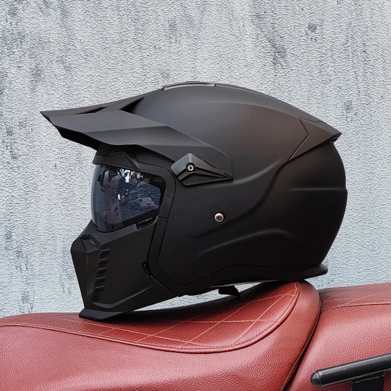 Convertible open and full face helmet