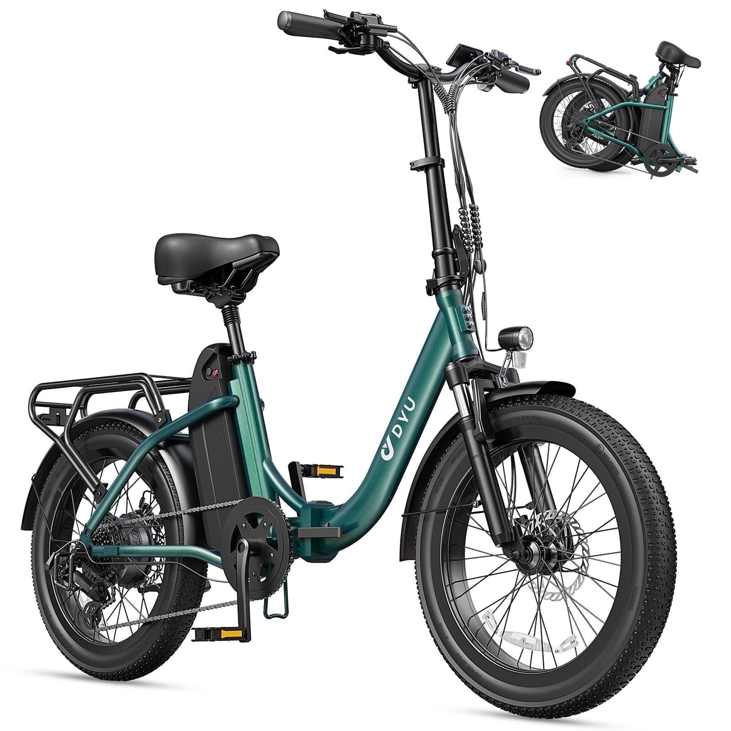 DYU 20" 4.0 Fat Tire Electric Bike 750W 48V 15.6Ah | All-Terrain Adult E-Bike