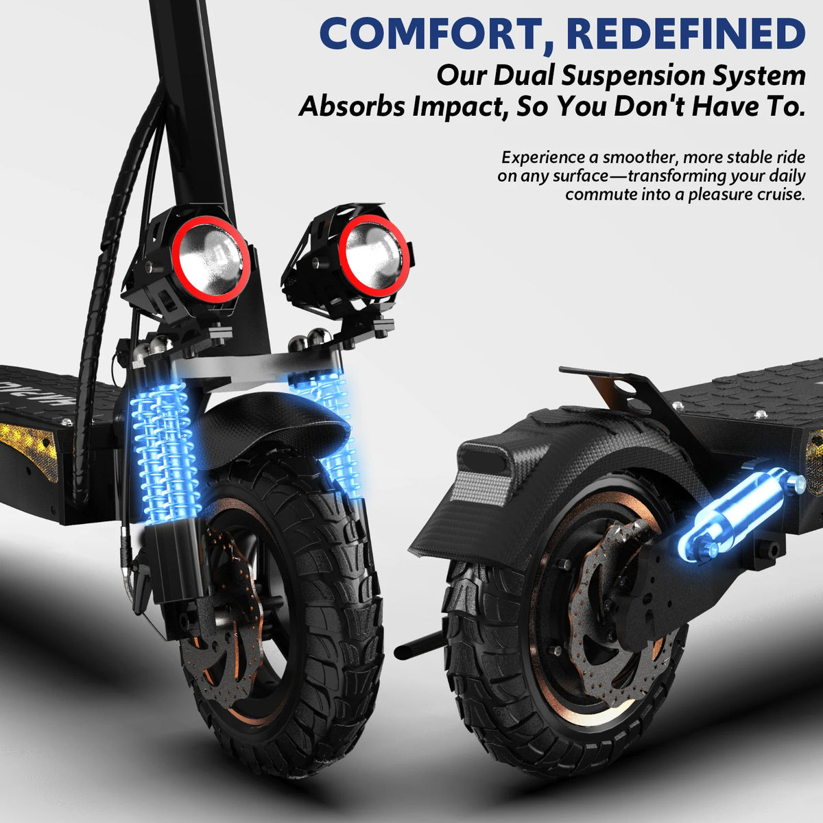 Detailed view of the handlebars, throttle, and digital display controls