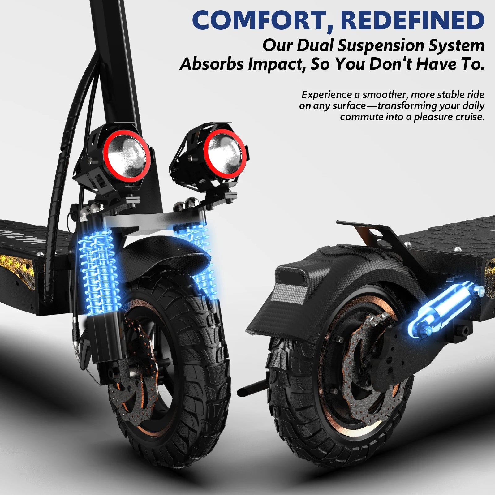 Detailed view of the handlebars, throttle, and digital display controls