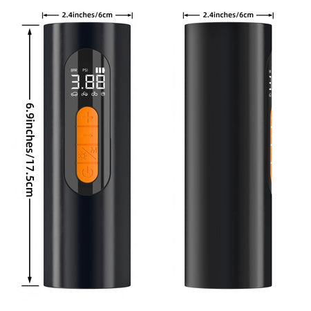 Digital pressure gauge tire inflator with LED screen