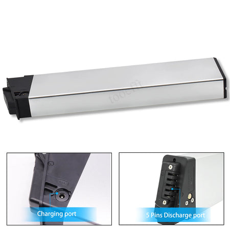 Dimensions)	DCH-006 e-bike battery physical dimensions and frame mounting guide
