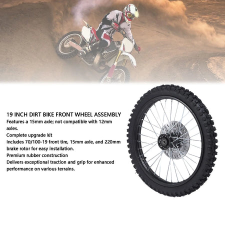 Dirt Bike Front Wheel with Brake Rotor