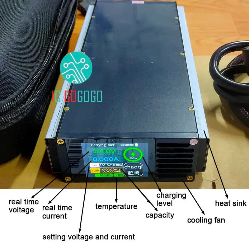 Smart Bluetooth Lithium Battery Charger | Adjustable Current & Voltage | 48V-168V Universal Fast Charger (20A-60A) for Huawei Systems