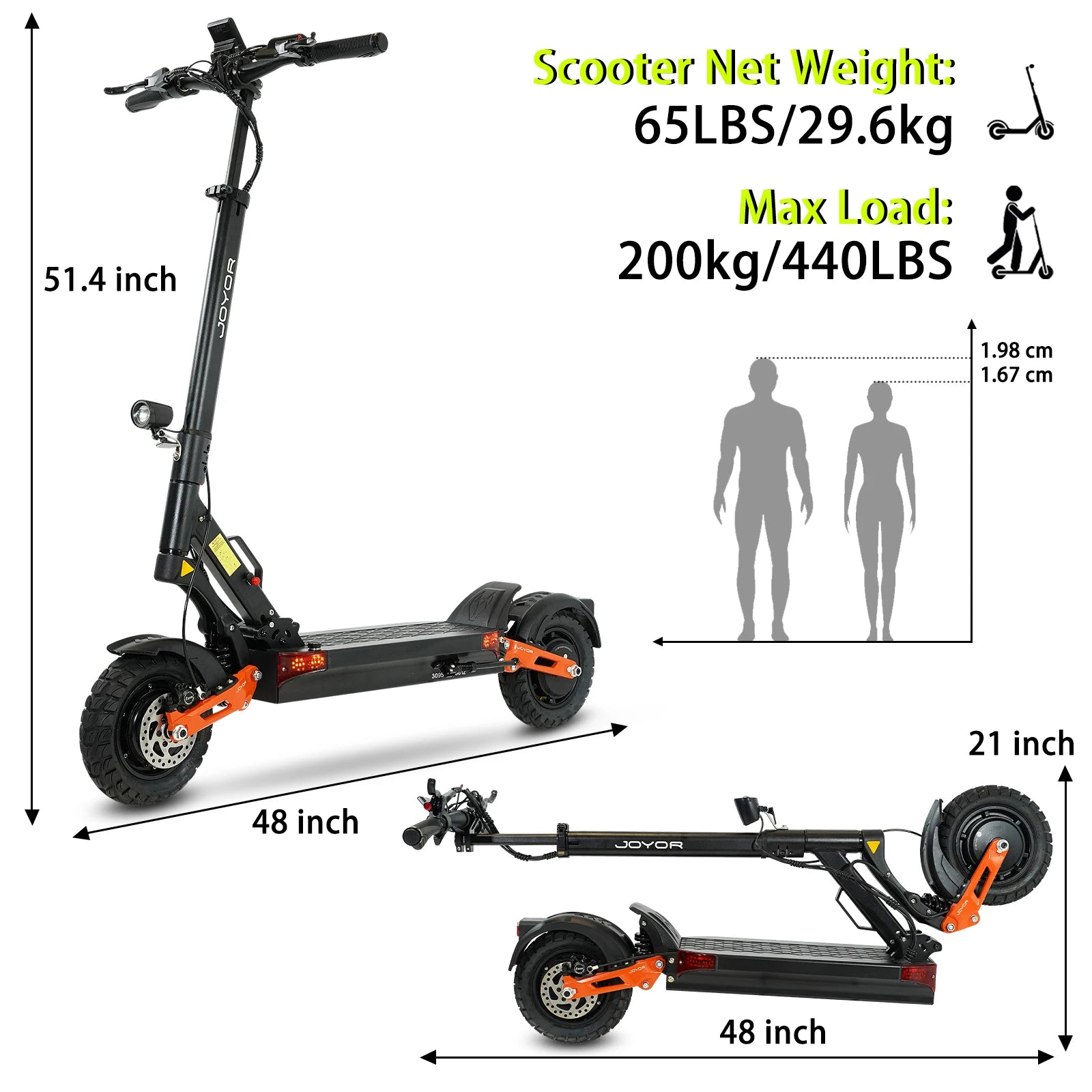 Dual Motor Electric Scooter with 60V 18Ah Battery