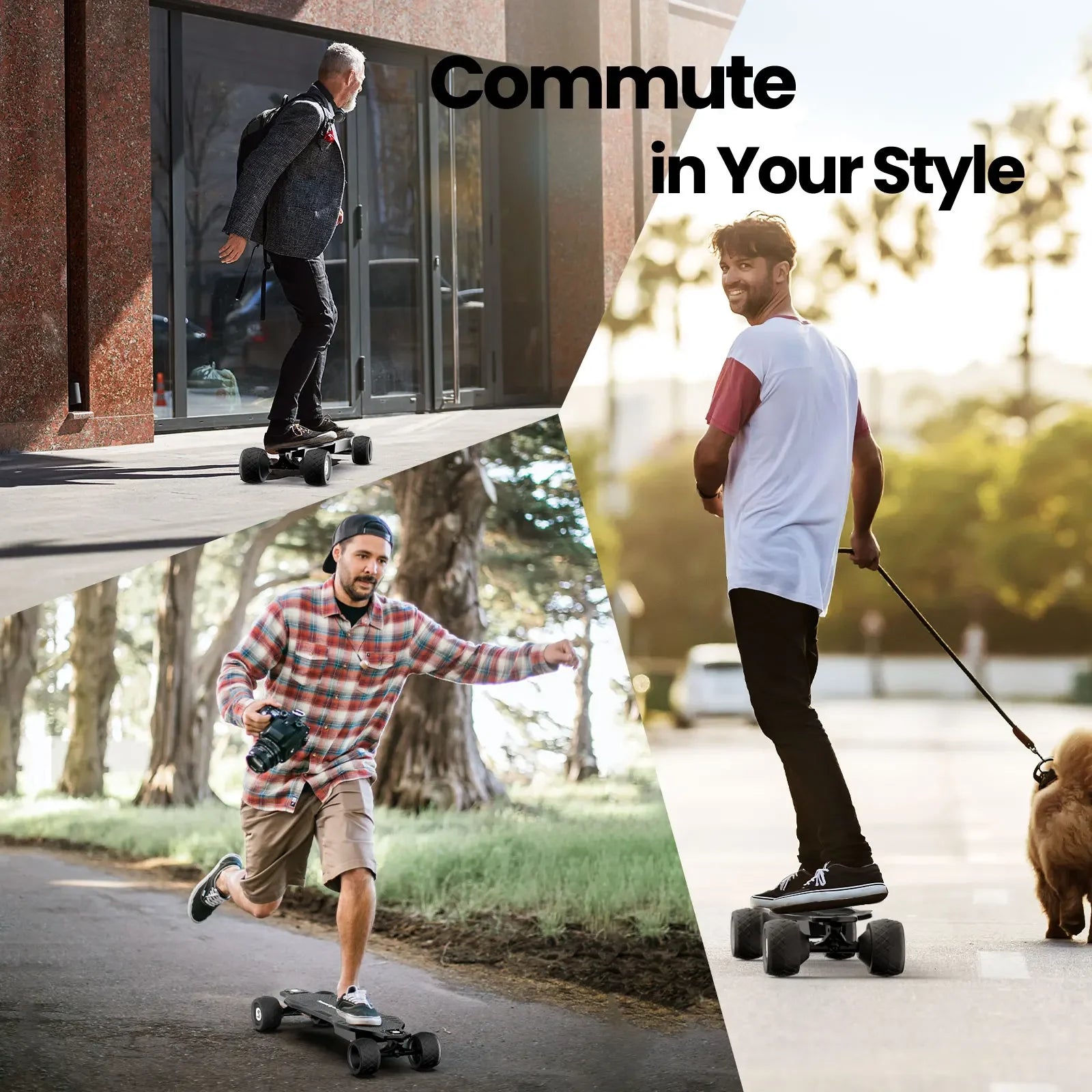 Dual Motor Electric Skateboard with Responsive Acceleration and Control