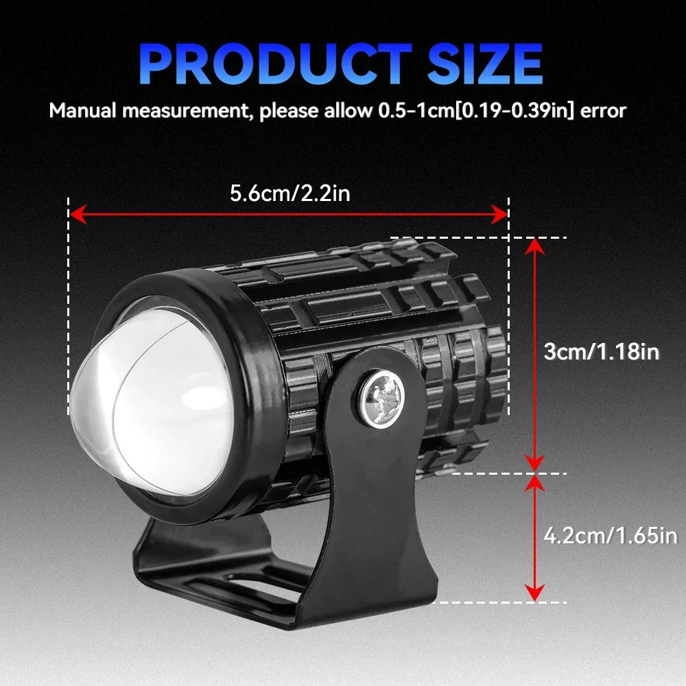 Dual color projector lens with white and yellow light