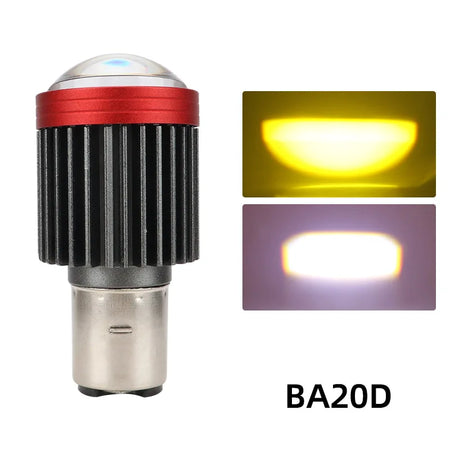 Dual color white yellow LED bulb for bike