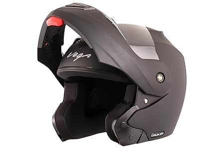 Helmet for Riders: Clear Visor for Both Men & Women dull black