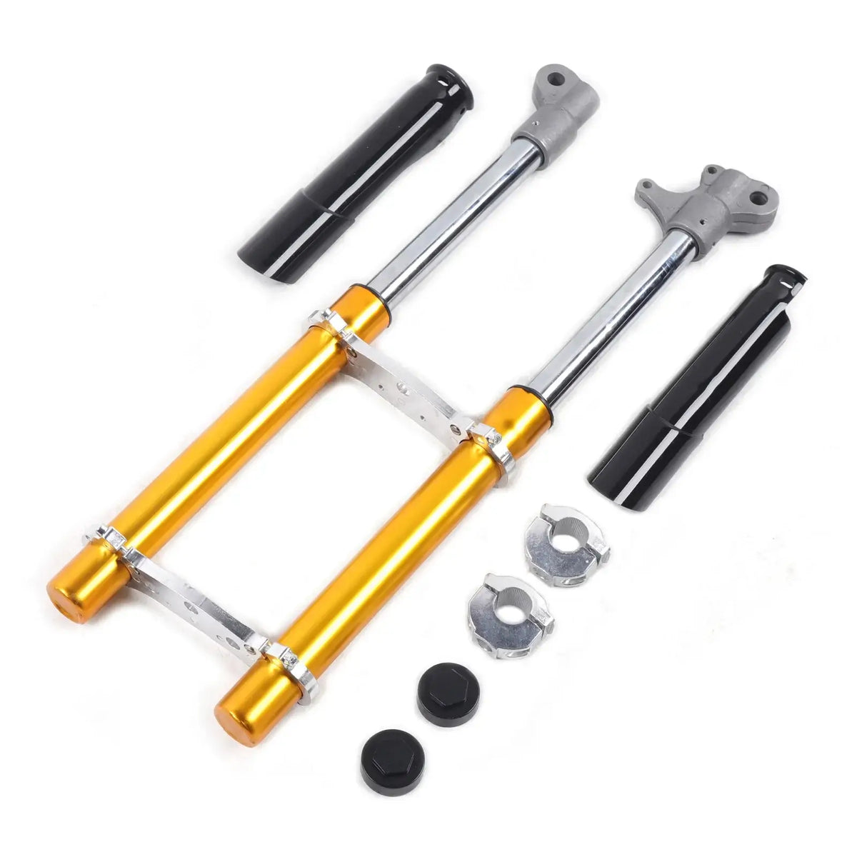Durable-Metal-Golden-Front-Forks-For-Pocket-Bike-And-Pit-Bike