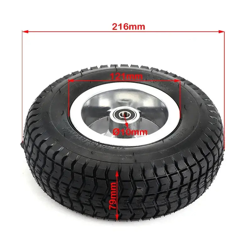 Durable 9 inch tire rim and tube set for scooter