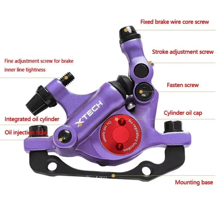 Durable Black Alloy Brake Calipers for MTB Upgrades