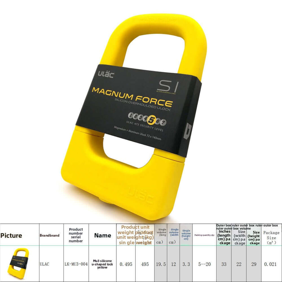 Durable U-lock for bicycle high strength security lock