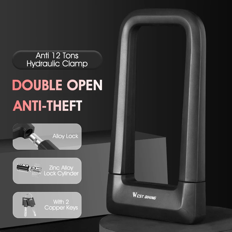 Durable and cut-resistant anti-theft U-lock for motorcycles and e-bikes