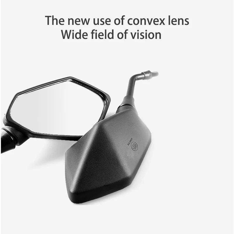 Durable black ABS housing motorcycle side view mirrors