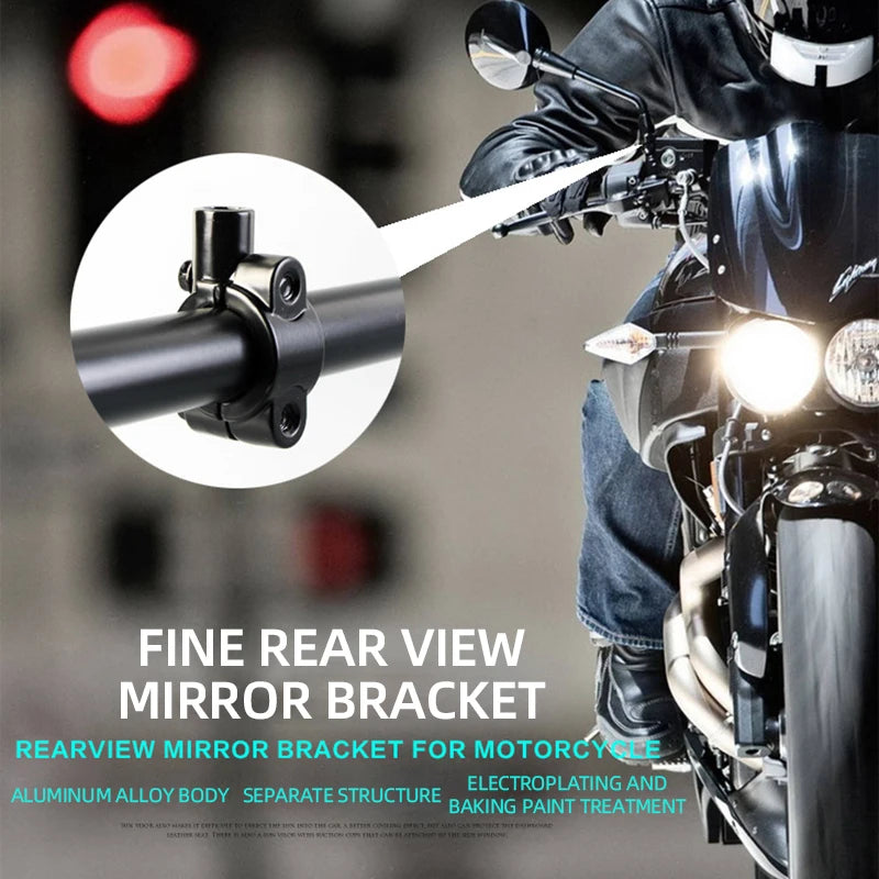 Durable handlebar mirror mount for motorcycles and scooters
