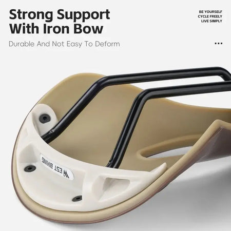 Durable leather cycling saddle