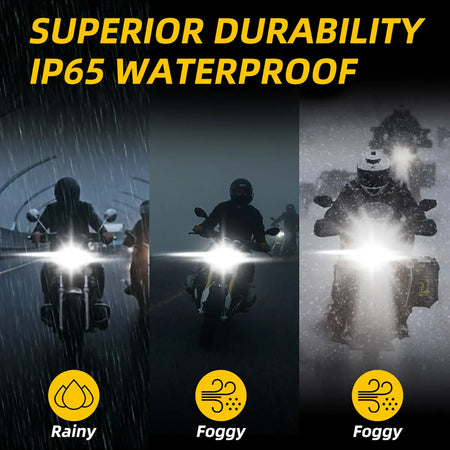 Durable long-lasting LED headlight for motorcycles
