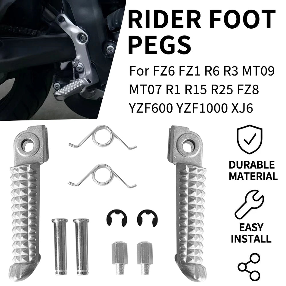 Durable metal footrest pegs for Yamaha R1 R15 R25 motorcycles