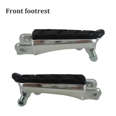 Durable motorcycle footrests with enhanced rubber grip
