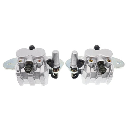 Durable rear brake caliper set with alloy pistons and seals