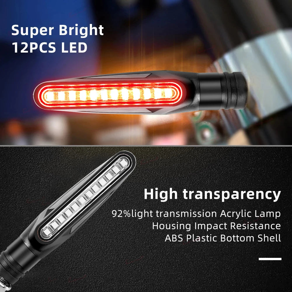 Durable weather-resistant motorcycle flasher lights